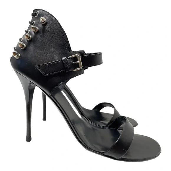 GIUSEPPE ZANOTTILeather Stiletto Sandals High Heel Pump Shoe Spikes Studs